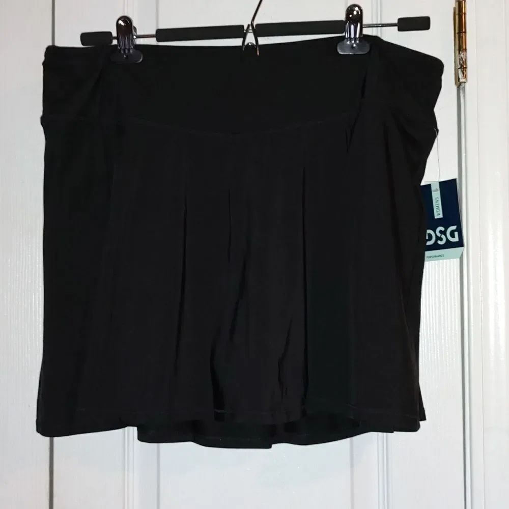 DSG Performance Black Flounce Skort Golf Skirt Sz XL NWT